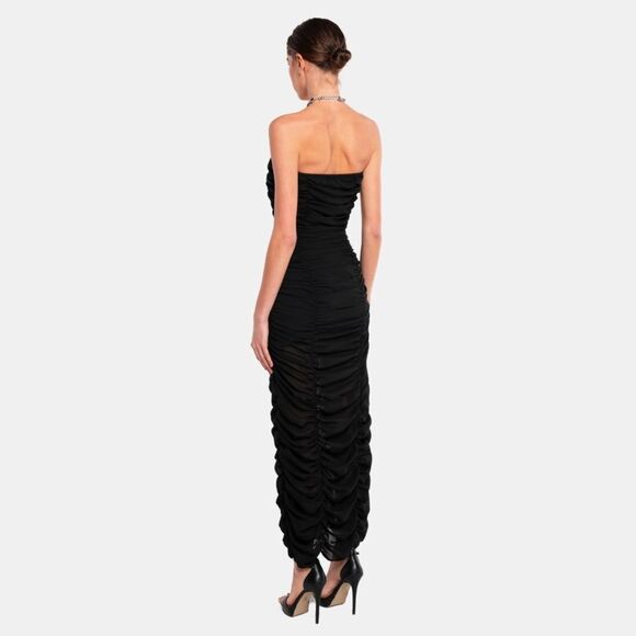 NWT Revolve Ow Collection Sandy Maxi Black Dress Chiffon Size S - Picture 7 of 14